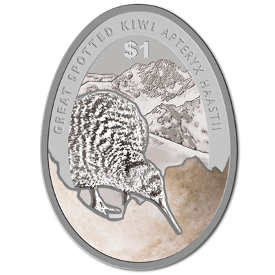 2016 Kiwi Silver Specimen Coin - 'KIWI EGG SHAPE' - Click Image to Close